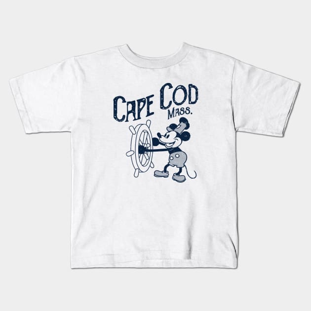 Steamboat Willie - Cape Cod Kids T-Shirt by ROBZILLANYC